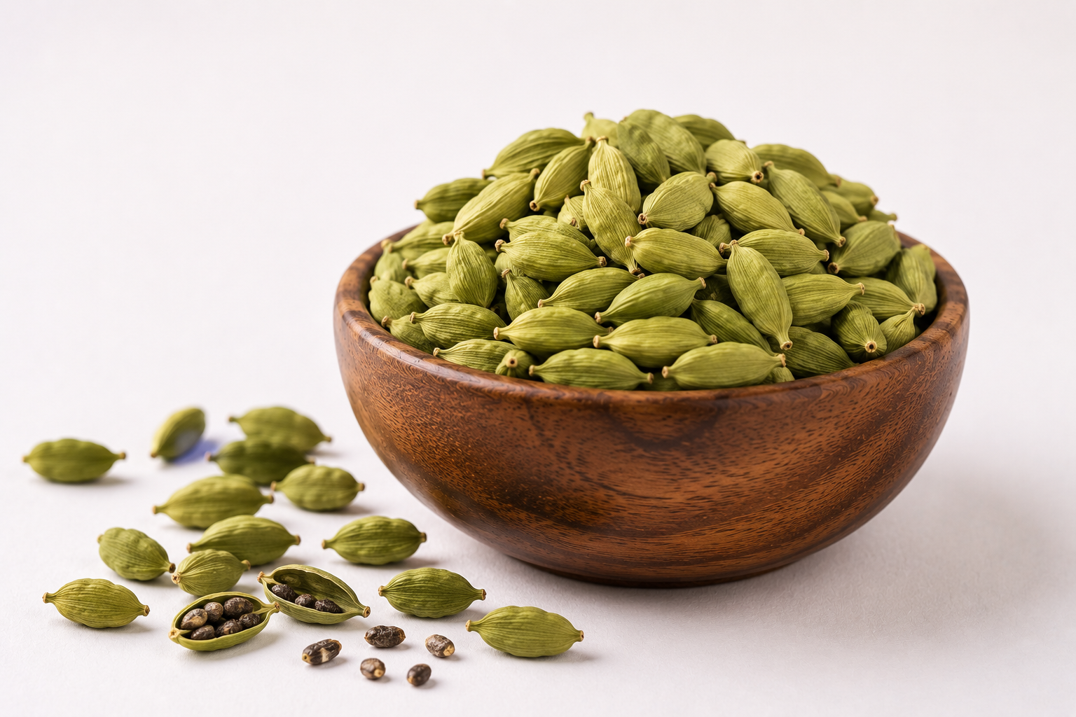 Green cardamom pods for export